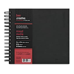 Bee Creative Mixed Media Book - 8" x 8", 50 Sheets, 93 lb
