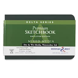 Stillman & Birn Delta Series Softcover Sketchbook - Front view of Landscape Notebook with label