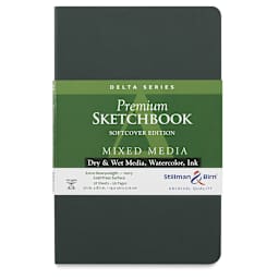 Stillman & Birn Delta Series Softcover Sketchbook - Front view of Portrait Notebook with label