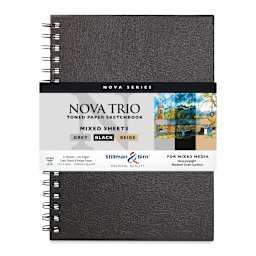 Stillman & Birn Nova Trio Series Toned Spiralbound Sketchbook - 10" x 7", 17 pages of each color
