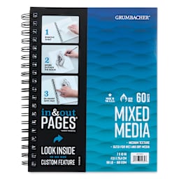 Grumbacher Mixed Media In & Out Pad - 7" x 10", 60 sheets, front cover
