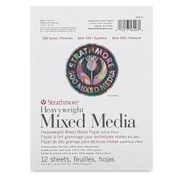 Strathmore 500 Series Heavyweight Mixed Media Pads - Front cover of 6" x 8" pad shown
