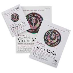 Strathmore 500 Series Heavyweight Mixed Media Pads - Assorted sizes of Pads shown