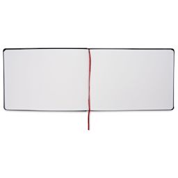 Hahnemühle Akademie Aquarell Watercolor Book - 5-3/4" x 8", open showing red ribbon book mark