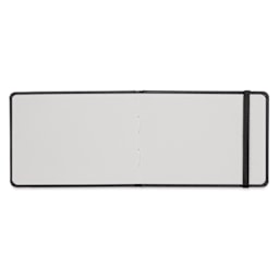 Hahnemühle Akademie Aquarell Watercolor Book - 5-3/4" x 8", open showing elastic band holding page