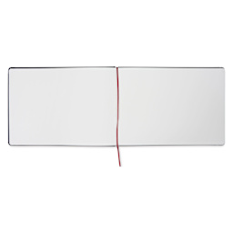 Hahnemühle Akademie Aquarell Watercolor Book - 8" x 11-1/2" open showing the red ribbon bookmark
