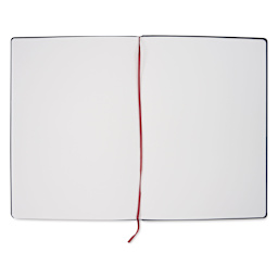 Hahnemühle Akademie Aquarell Watercolor Book - 11-1/2" x 8" open showing the red ribbon bookmark