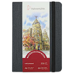 Hahnemühle Akademie Aquarell Watercolor Book - 4.1" x 5.8", Portrait, front cover