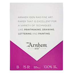 Arnhem 1618 Paper Pad by Speedball - White, 11" x 14", 15 Sheets, front cover