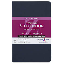 Stillman & Birn Zeta Series Softcover Sketchbooks - Front of Portrait style sketchbook with label
