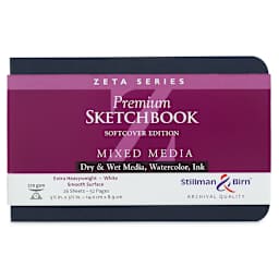 Stillman & Birn Zeta Series Softcover Sketchbooks - Front of Landscape style sketchbook with label