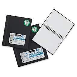 Grumbacher Mixed Media Sketchbooks - Three Sketchbooks shown with one open