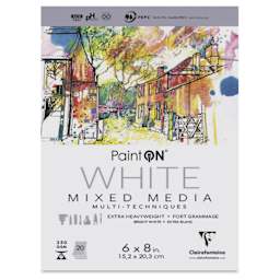 Clairefontaine PaintOn Mixed Media Pad - White, 6" x 8", 20 Sheets