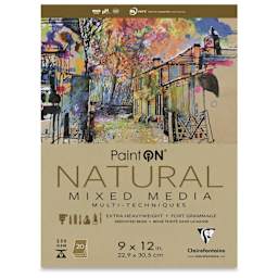 Clairefontaine PaintOn Mixed Media Pad - Natural, 9" x 12", 20 Sheets