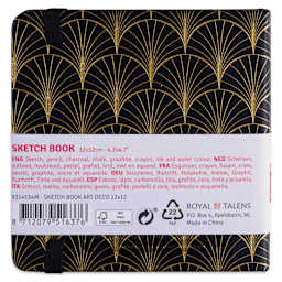 Royal Talens Art Creations Sketchbook - 4.7" x 4.7", Art Deco, back