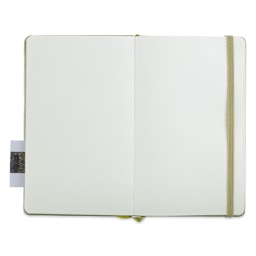 Talens Art Creations Sketchbook - Metallic White Gold, 8.3" x 5.1" (open to show paper)