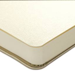 Talens Art Creations Sketchbook - Metallic White Gold, 11.7" x 8.3", corner of sketchbook