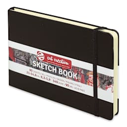 Talens Art Creations Sketchbook - Black, 5.8" x 8.3", Landscape (side view)
