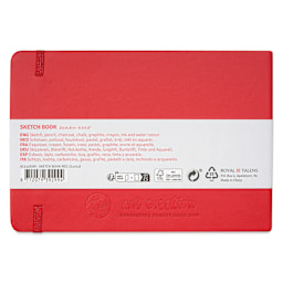 Royal Talens Art Creations Sketchbook - 5.8" x 8.3", Red, back cover