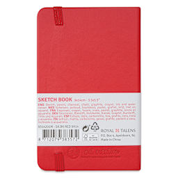 Royal Talens Art Creations Sketchbook - 3.5" x 5.5", Red, back cover