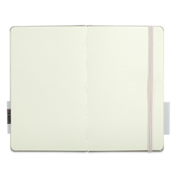 Talens Art Creations Sketchbook - Metallic Pink Champagne, 8.3" x 5.1" (open to show paper)