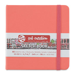 Talens Art Creations Sketchbook - Coral Red, 4.7" x 4.7"