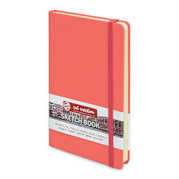Talens Art Creations Sketchbook - Coral Red, 8.3" x 5.1" (side view)
