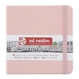 Talens Art Creations Sketchbook - Front of Square Pastel Pink Sketchbook