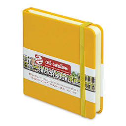 Talens Art Creations Sketchbook - Golden Yellow, 4.7" x 4.7" (side view)