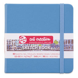Talens Art Creations Sketchbook - Front of Square Lake Blue Sketchbook