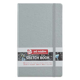 Talens Art Creations Sketchbook - Metallic Shiny Silver, 8.3" x 5.1" (front view)