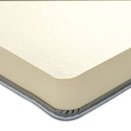 Talens Art Creations Sketchbook - Metallic Shiny Silver, 11.7" x 8.3", corner of sketchbook