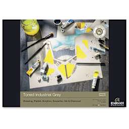 Rembrandt Toned Mixed Media Pads - Front cover of Industrial Grey pad