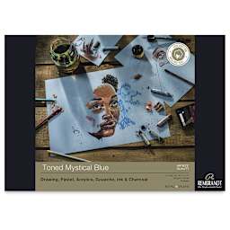 Rembrandt Toned Mixed Media Pad - Mystical Blue, 11.7" x 8.3"