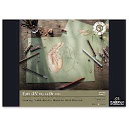Rembrandt Toned Mixed Media Pad - Verona Green, 11.7" x 8.3"