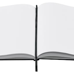 artPOP! Hardbound Sketchbooks - 8-1/2" x 11", Pkg of 2 (open sketchbook with bookmark)