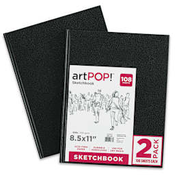 artPOP! Hardbound Sketchbooks - 8-1/2" x 11", Pkg of 2