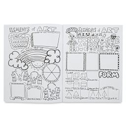 Prang Sketch Smart Sketch Book (pages teaching elements of art)