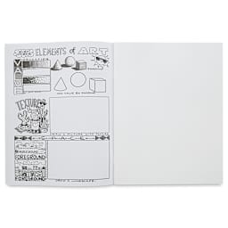 Prang Sketch Smart Sketch Book teaching shape, value, texture, and space