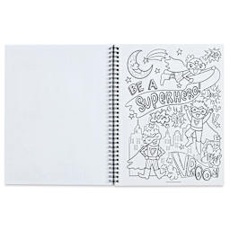 Prang Amazing Artist Sketch Book - 8-1/2" x 11", 80 Pages - Be a Superhero page, uncolored