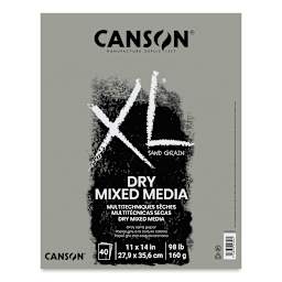 Canson XL Sand Grain Dry Mixed Media Pad - 11" x 14", Gray