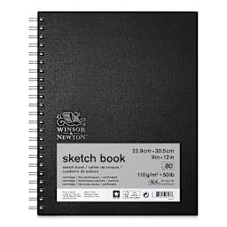Winsor & Newton Spiral Sketchbook - 12" x 9" (shown with removable label)