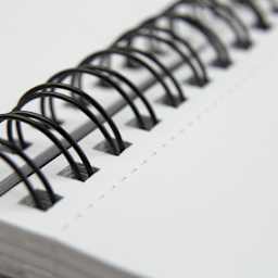 Winsor & Newton Spiral Sketchbook (close-up of spiral binding and perforated sheets)