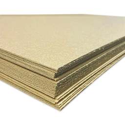 Flipside Kraft Corrugated Cardboard Sheets - E Flute, 32" x 40" x 1/16", Pkg of 25, stacked