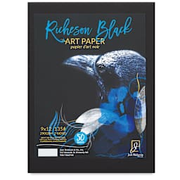 Richeson Black Art Paper Bulk Pack -  9" x 12", 50 Sheets