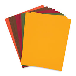 Paper Accents Cardstock Stash Packs - Components of Autumn pack shown in fan