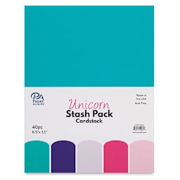 Paper Accents Cardstock Stash Pack - Unicorn, Pkg of 40 Sheets, 8-1/2" x 11"
