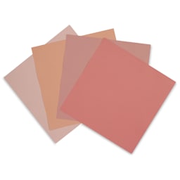 Frosted Craft Paper - Melon color sheets shown in fan