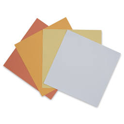 Frosted Craft Paper - Citrus color sheets shown in fan