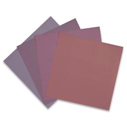 Frosted Craft Paper - Berry color sheets shown in fan